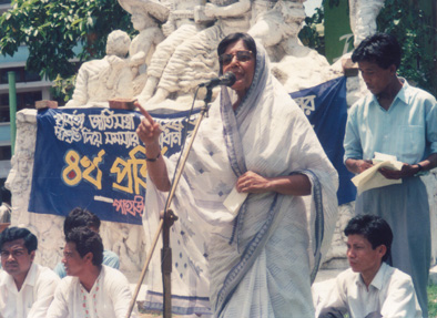Shahid Janani Jahanara Imam speaking at 4th founding anniversery rally at Aparajeya Bangla, Dhaka, 22 May 1993